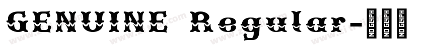 GENUINE Regular字体转换